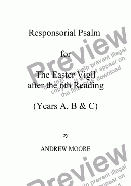 page one of Easter Vigil 6 (Year C)