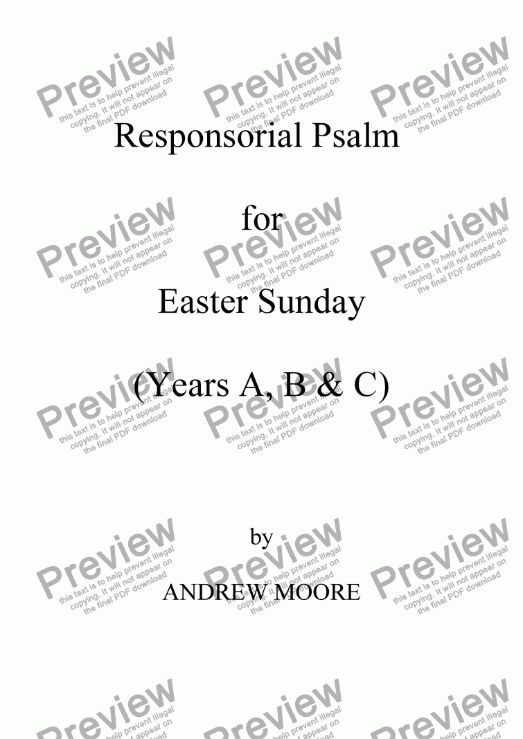 page one of Easter Sunday (Year C)