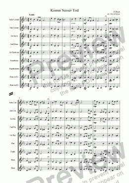 page one of Komm Susser Tod [Bach]