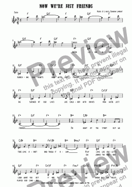 page one of Now We’re Just Friends (Vocal)