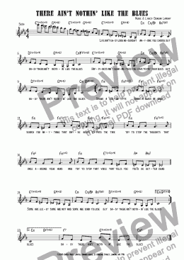 page one of There Ain’t Nothin’ Like The Blues (Vocal)