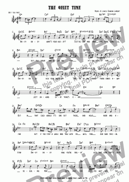 page one of The Quiet Time (Vocal)