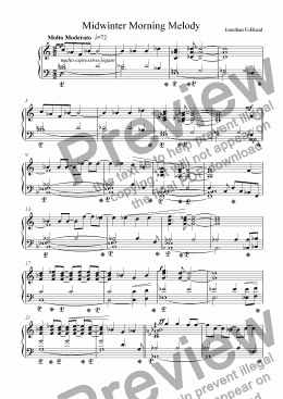 page one of Midwinter Morning Melody