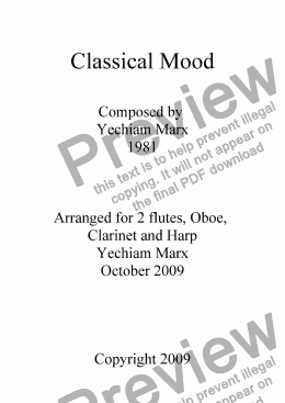 page one of Classical Mood