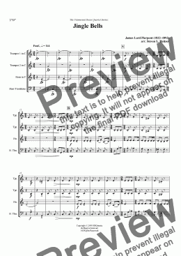 page one of Jingle Bells - Brass QUARTET