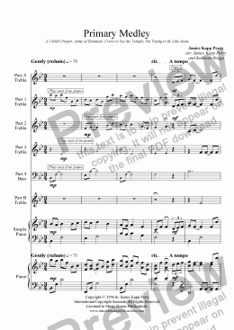 page one of Instant Ensemble: Primary Medley