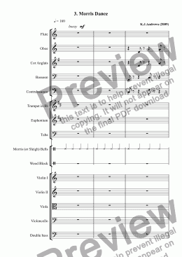 page one of Suite for Euphonium and Orchestra: 3.Morris Dance