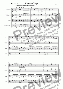 page one of Vienna Chaps for strings