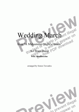 page one of Wedding March