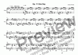 page one of Op. 11 One Day