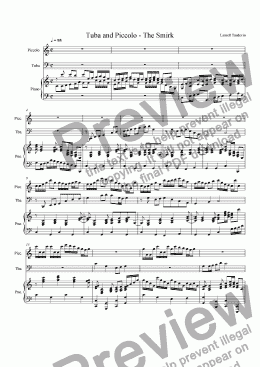 page one of Duet for Tuba and Piccolo - The Smirk