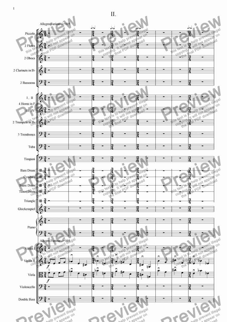 page one of SYMPHONY NO .1 , OP. 1 ( Movement II )