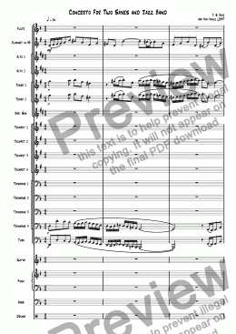 page one of Jazz Concerto for Two saxes