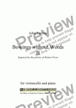 page one of Bowings without Words II
