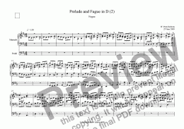 page one of Prelude & Fugue in D (2) - Fugue