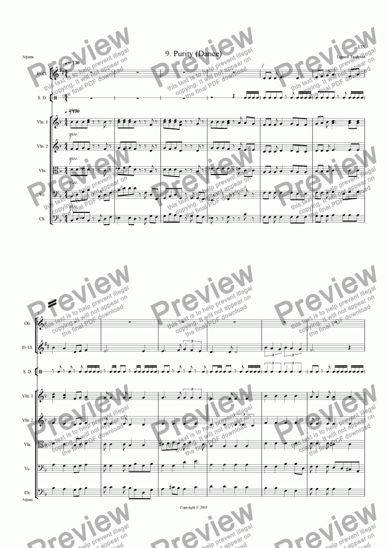 page one of Arjuna (Orchestrated) 09 Purity - Dance