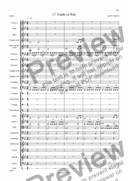 page one of Arjuna (Orchestrated) 17 Fields of War