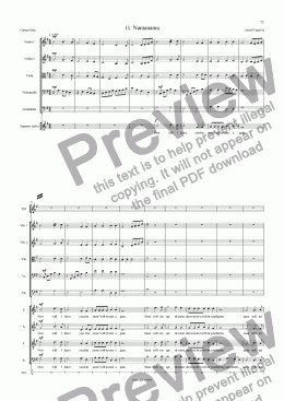 page one of Cantata Buka (Orchestrated) 11 Nantanamu