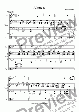 page one of Allegretto [Piano, Flute, Viola]