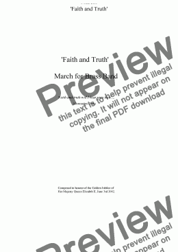 page one of March: 'Faith and Truth'