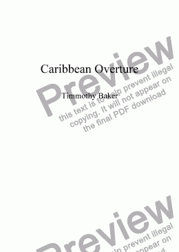 page one of Caribbean Overture