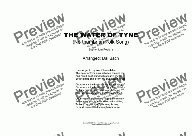 page one of The Water of Tyne
