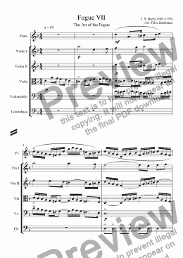 page one of Fugue VII