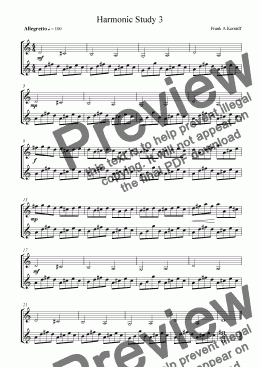 page one of Harmonic Study 3