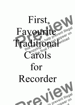 page one of 24 Favourite Traditional Carols for Recorder