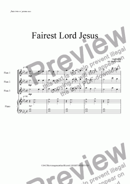page one of Fairest Lord Jesus