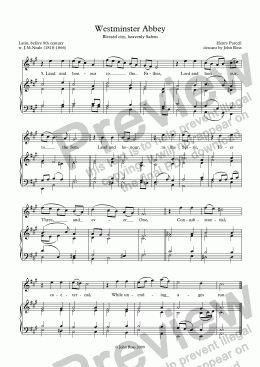 page one of Westminster Abbey (Blessèd City, heavenly Salem) - Descant