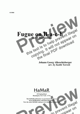 page one of Fugue on B-a-c-h