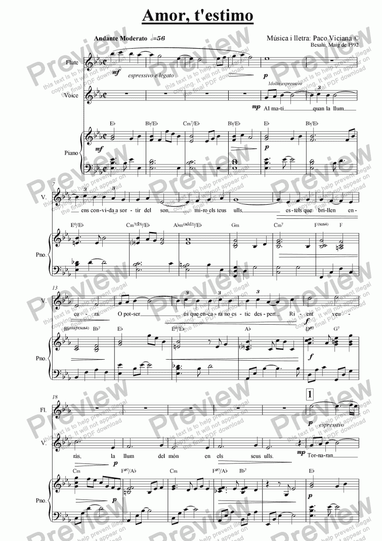 page one of 041-Amor t’estimo (catalan)-(Arrangement 3)