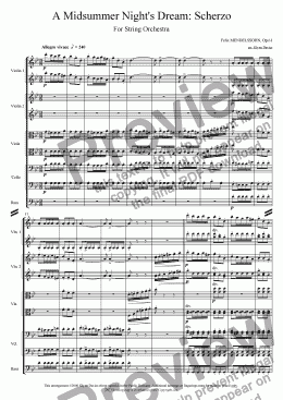 page one of A Midsummer Night's Dream Op.61 - Scherzo