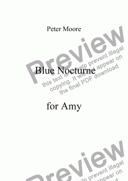 page one of Nocturne in Blue