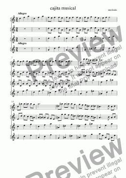 page one of cajita musical (little musical box)