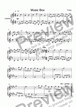 page one of Music Box