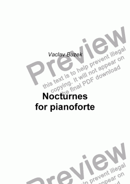 page one of Nocturnes For Pianoforte