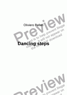page one of Dancing steps