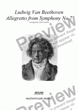 page one of Allegretto from Symphony No.7