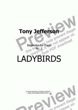 page one of Ladybirds