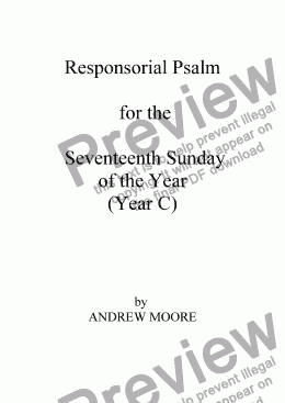 page one of Seventeenth Sunday of the Year (C)