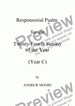 page one of Twenty-Fourth Sunday of the Year (C)