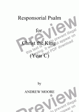page one of Christ the King (Year C)