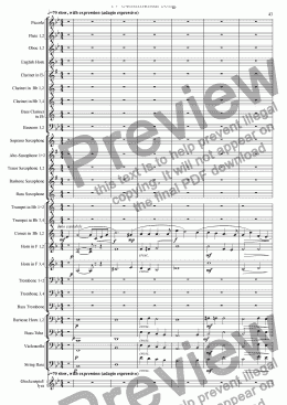page one of Musical Trifles, concertband, 4 Sentimental song