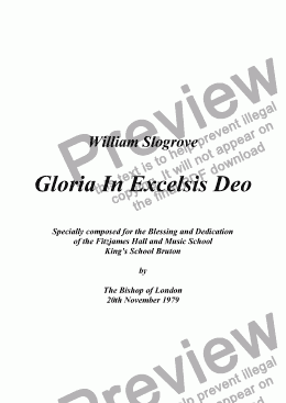 page one of Gloria In Excelsis Deo