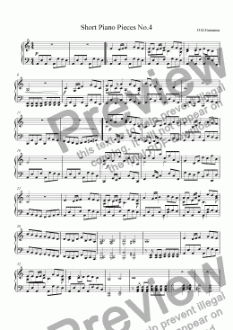 page one of Short Piano Pieces No.4