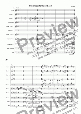page one of Intermezzo for Wind Band