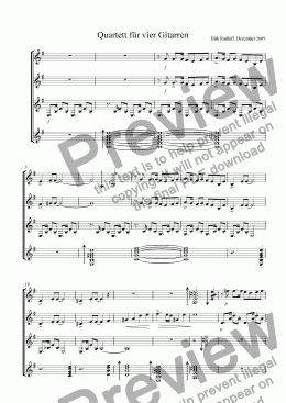 page one of Quartett für vier Gitarren