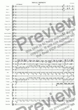 page one of Trivial Triphony for concertband 3